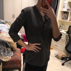 Uniqlo dark gray blouse